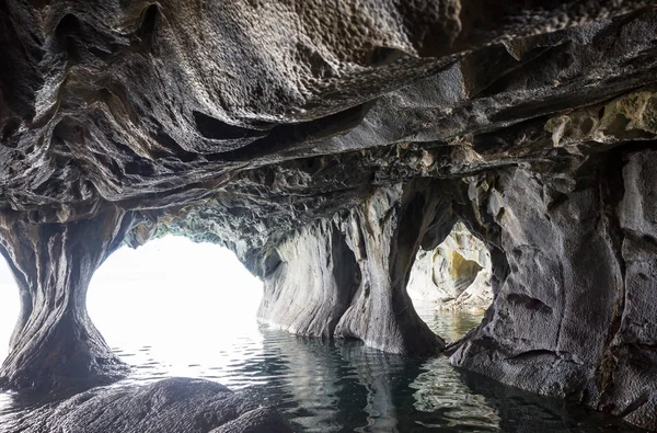 Необычные Мраморные Пещеры Озере Генерала Каррера Патагония Чили Carretera Austral — стоковое фото