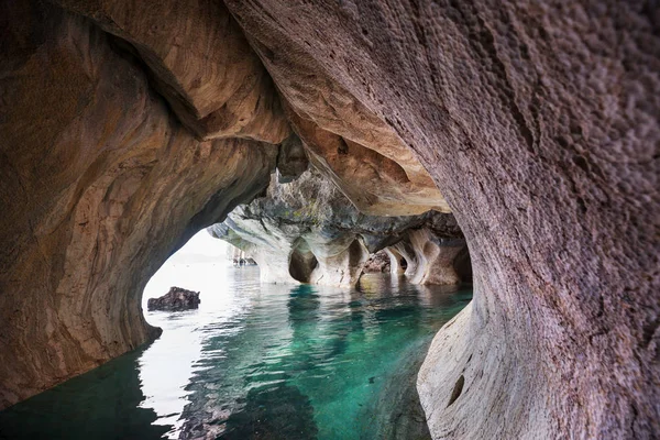 Ovanliga Marmor Grottor Sjön General Carrera Patagonien Chile Carretera Austral — Stockfoto