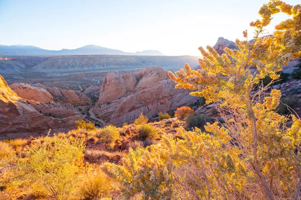 Kumtaşı Oluşumları Utah Abd Güzel Sıradışı Manzaralar Mercan Rengi Tonlama — Stok fotoğraf