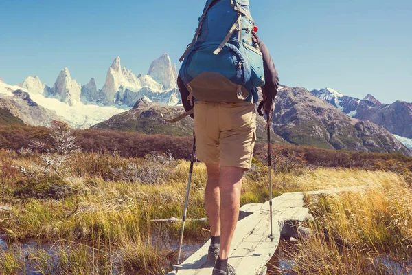 Randonnée Dans Les Montagnes Patagonie Argentine — Photo