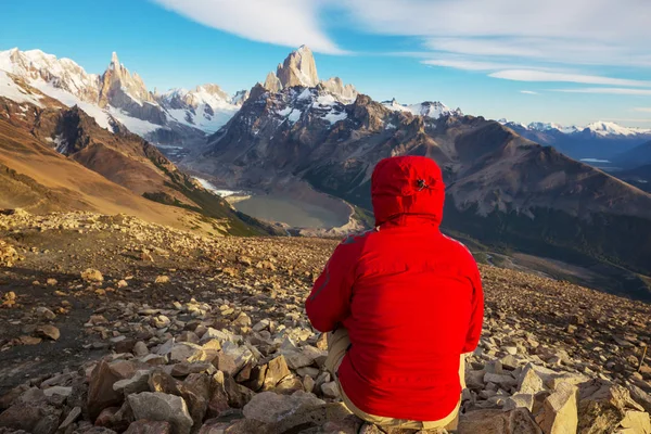 Wandelen Patagonische Bergen Argentinië — Stockfoto