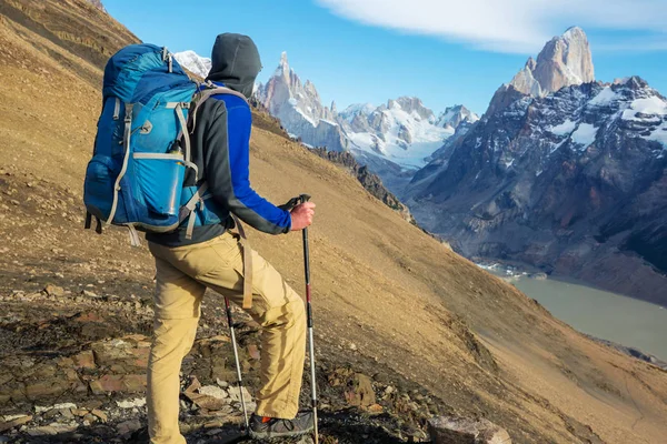 Caminata Las Montañas Patagónicas Argentina —  Fotos de Stock