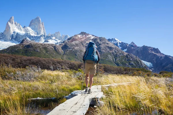 Caminata Las Montañas Patagónicas Argentina —  Fotos de Stock