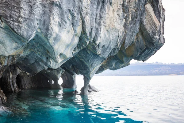 Cuevas Mármol Inusuales Lago General Carrera Patagonia Chile Carretera Viaje —  Fotos de Stock