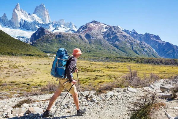 Turistika Patagonských Horách Argentina — Stock fotografie