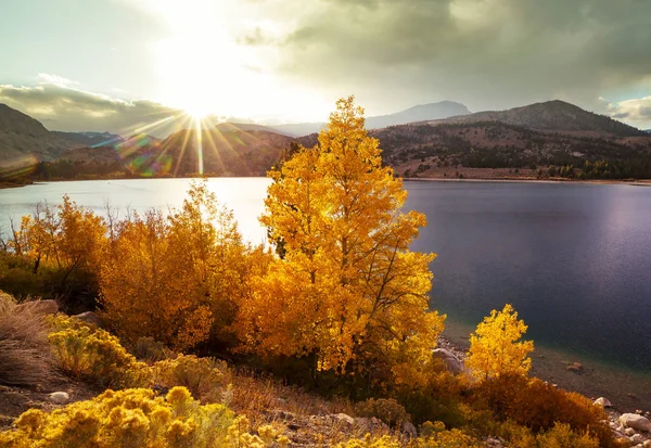 シエラネバダ山脈の景色 紅葉の風景 カリフォルニア アメリカ — ストック写真