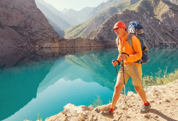 Ώρα Για Περιπλάνηση Πεζοπορία Όμορφα Βουνά Fann Στο Pamir Τατζικιστάν — Φωτογραφία Αρχείου