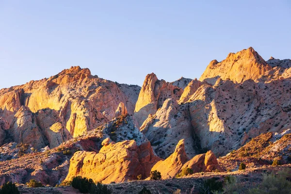 Pískovcové Útvary Utah Usa Krásné Neobvyklé Krajiny Živé Korály Barevné — Stock fotografie