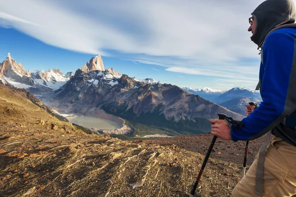 Caminata Las Montañas Patagónicas Argentina — Foto de Stock