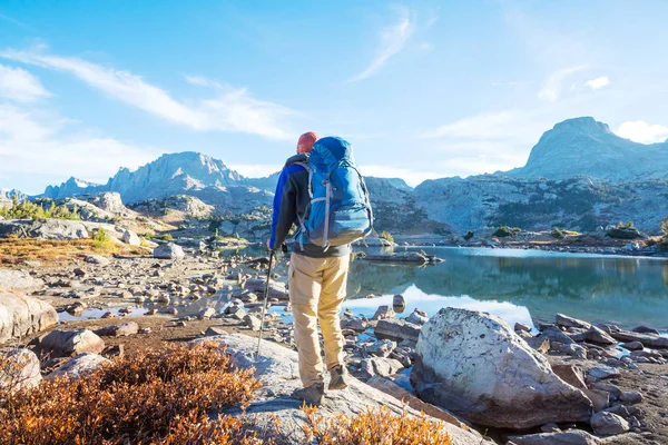 Wędrówka Wind River Range Wyoming Usa Jesienny Sezon — Zdjęcie stockowe