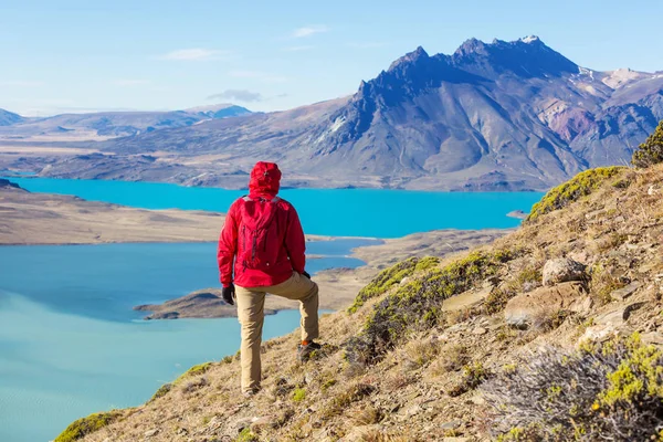 Caminata Las Montañas Patagónicas Argentina — Foto de Stock