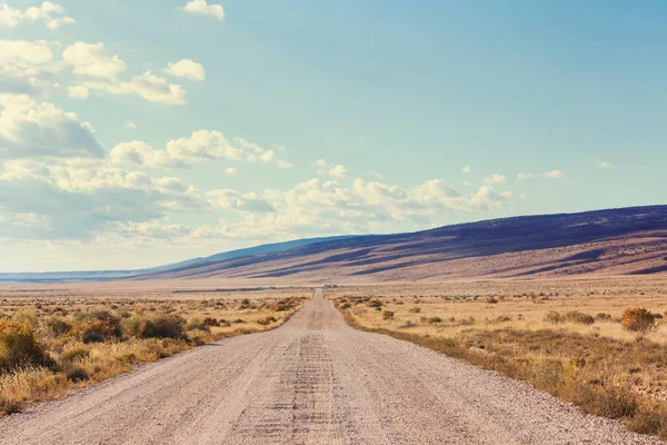 Weg Het Prairieland Deserted Natuurlijke Reisachtergrond — Stockfoto