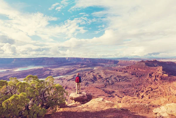 Caminata Parque Nacional Canyonlands Utah — Foto de Stock