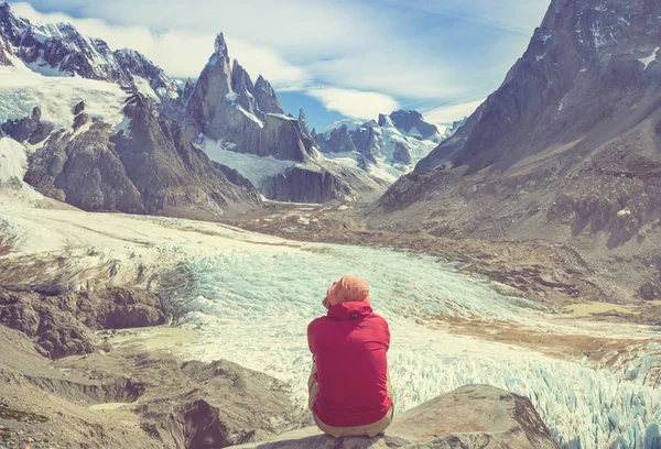 Berühmt Schöner Gipfel Cerro Torre Patagonien Argentinien Schöne Berglandschaften Südamerika — Stockfoto
