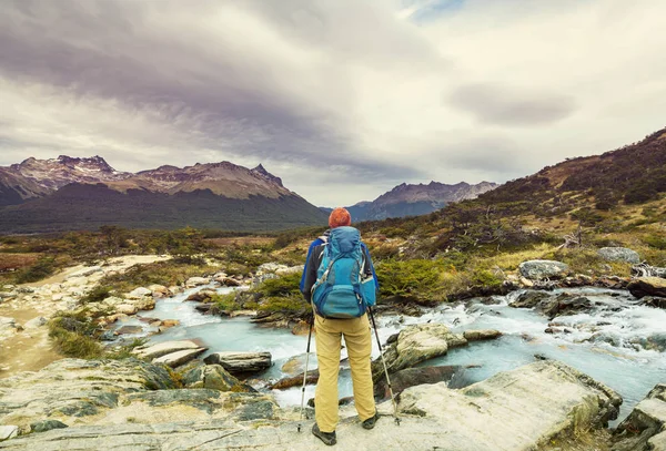 Caminata Las Montañas Patagónicas Argentina — Foto de Stock