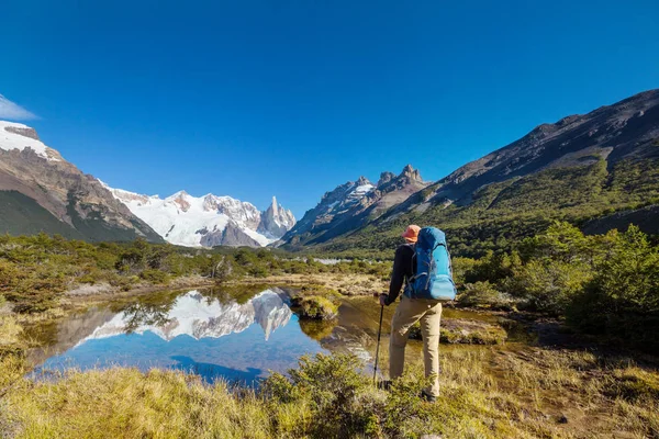 阿根廷巴塔哥尼亚山区徒步旅行 — 图库照片