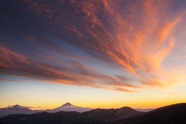 Şili, Güney Amerika 'daki güzel volkanik manzaralar