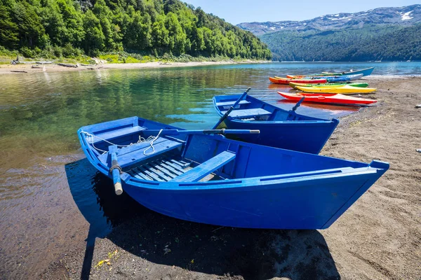 Boat Lake Chile Mountains Summer Season — Stock Photo, Image