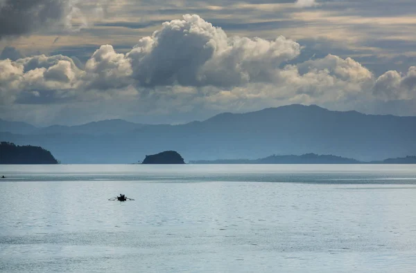 Incredibile Vista Panoramica Sulla Baia Mare Sulle Isole Montagna Palawan — Foto Stock