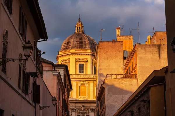 Gamla Gatan Antikens Rom Italien Arkitektur Och Landmärke Koncept Resebakgrund — Stockfoto