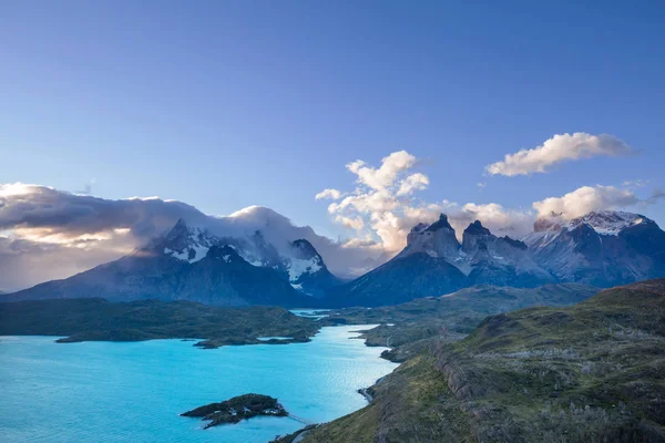 Lindas Paisagens Montanhosas Parque Nacional Torres Del Paine Chile Região — Fotografia de Stock
