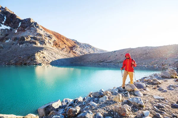 아르헨티나 파타고니아 지대에서 하이킹을 — 스톡 사진