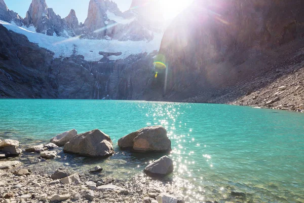 Prachtige Berglandschappen Patagonië Bergen Meer Argentinië Zuid Amerika — Stockfoto