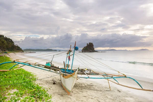 Barco Tradicional Filipino Mar Isla Palawan Filipinas — Foto de Stock