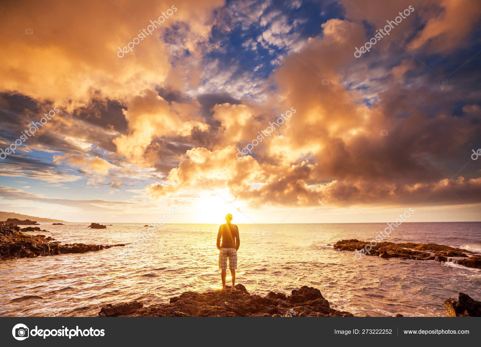 하와이 일몰의 아름다운 — 스톡 사진 © kamchatka #273222252, image size:1600x1153