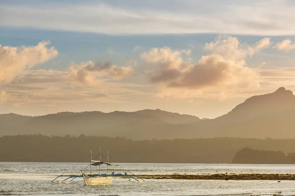 Vue Panoramique Imprenable Sur Baie Mer Les Îles Montagne Palawan — Photo