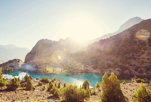 Prachtig Sereen Meer Het Fanns Gebergte Tak Van Pamir Tadzjikistan — Stockfoto