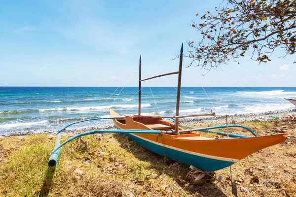 Barca Tradizionale Filippina Mare Isola Palawan Filippine — Foto Stock