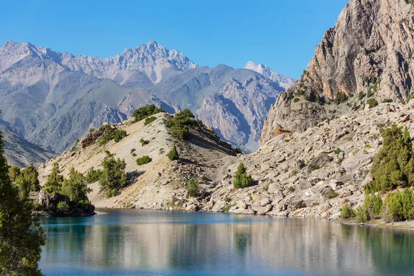 Beau Lac Serein Dans Les Montagnes Fanns Branche Pamir Tadjikistan — Photo