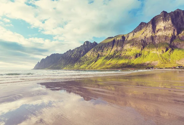 Beaux Paysages Dans Les Îles Lofoten Norvège Nord Saison Estivale — Photo