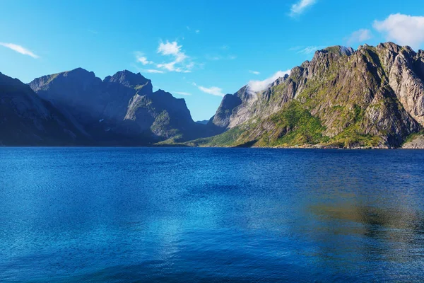 Piękne Krajobrazy Wyspach Lofoten Północnej Norwegii Sezon Letni — Zdjęcie stockowe