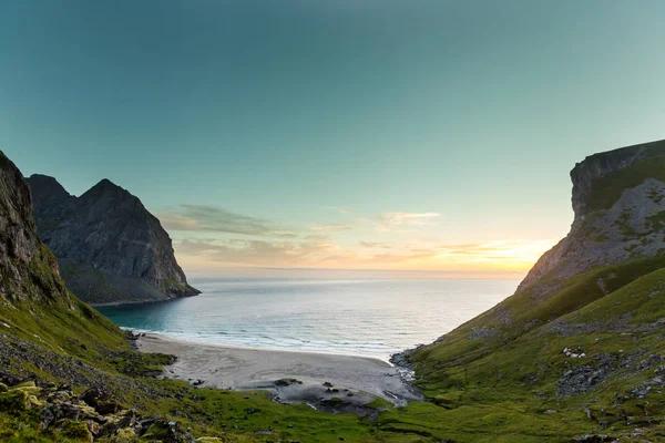 Kuzey Norveç Teki Lofoten Adalarındaki Güzel Manzaralar Yaz Mevsimi — Stok fotoğraf