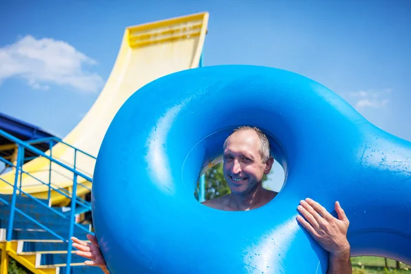 Cool People Having Fun Waterpark — Stock Photo, Image