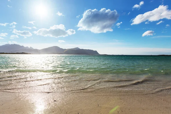 Vackra Landskap Lofoten Öar Nordnorge Sommarsäsong — Stockfoto