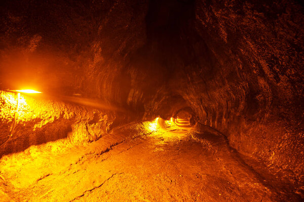 lava tube on Big island Hawaii, USA