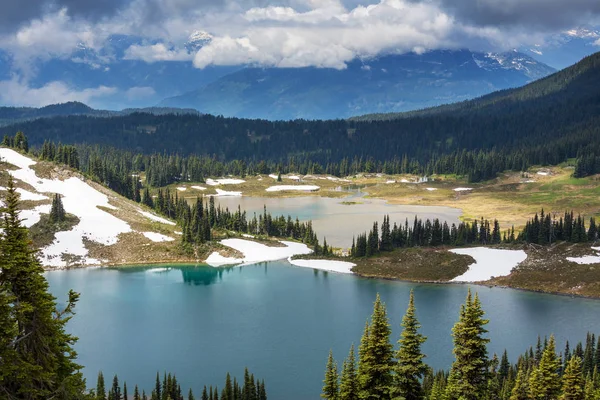 Vue Pittoresque Sur Montagne Dans Les Rocheuses Canadiennes Été — Photo