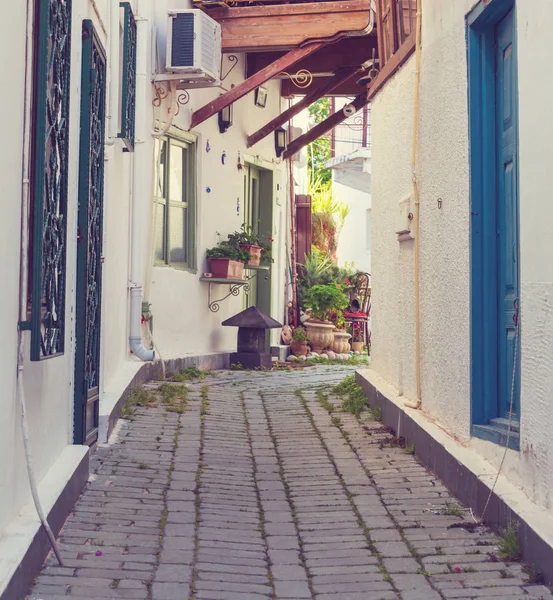 Picturesque Street Traditional Turkish Mediterranean Style Old Town — Stock Photo, Image