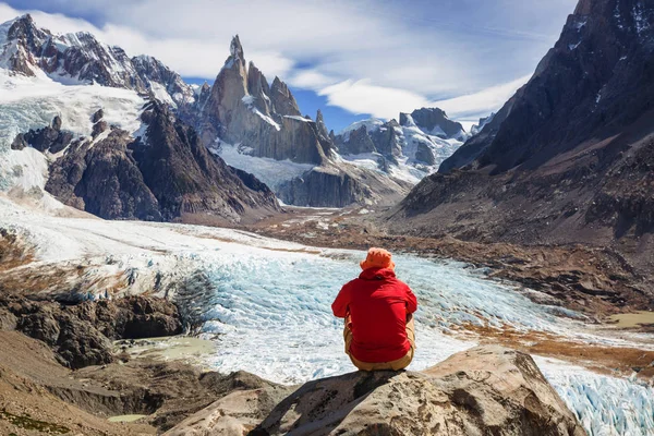 Escursione Nelle Montagne Della Patagonia Argentina — Foto Stock