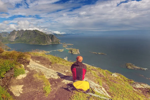 Bellissimi Paesaggi Nelle Isole Lofoten Norvegia Del Nord Stagione Estiva — Foto Stock