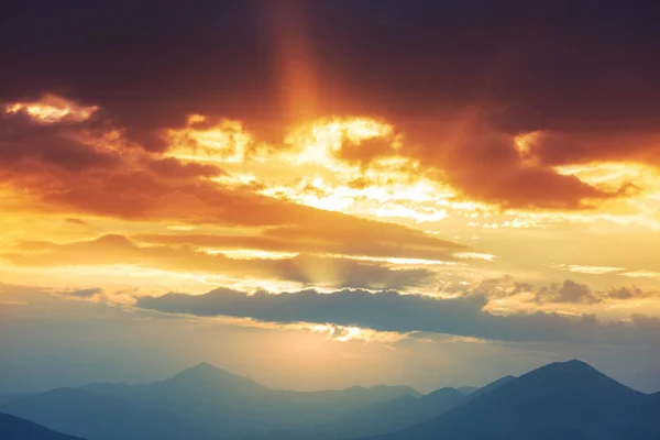 Puesta Sol Escénica Las Montañas — Foto de Stock