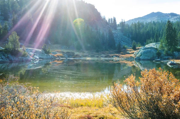 在美国怀俄明州的风河山脉远足 秋季季节 — 图库照片