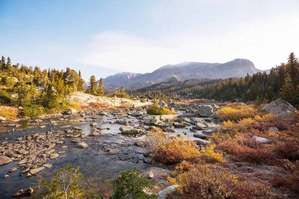 Wędrówka Wind River Range Wyoming Usa Jesienny Sezon — Zdjęcie stockowe
