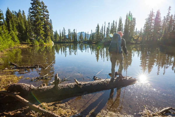 Lago Serenidade Nas Montanhas Temporada Verão Lindas Paisagens Naturais — Fotografia de Stock