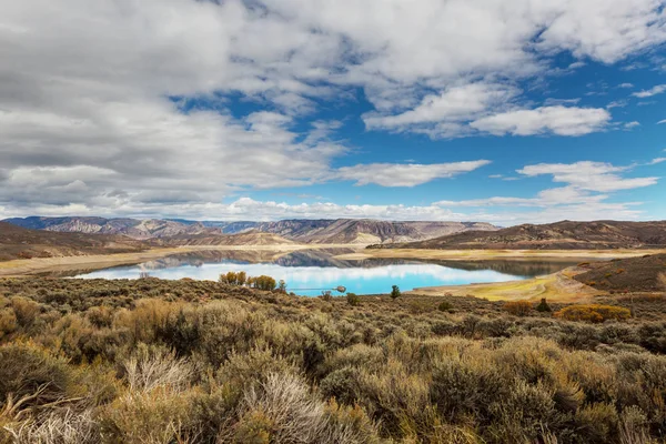 Bellissimo Lago Autunno Stagione — Foto Stock