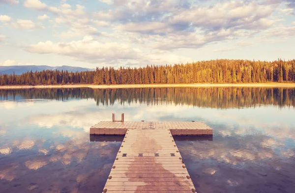 Prachtige Lake Scene Bij Zonsopgang Brits Columbia Canada — Stockfoto