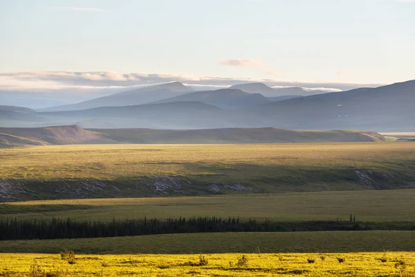 Krajiny Tundry Nad Polárním Kruhem — Stock fotografie